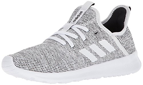 adidas Women's Cloud foam Pure Running Shoe, white/white/black, 9 Medium US