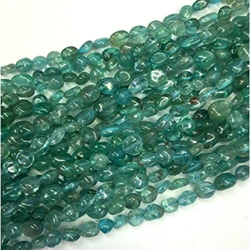 Perles apatite bleue naturelle en fil de pépites pour offrir un bijou fait main