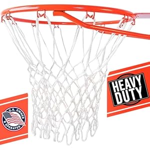 Ultra Sporting Goods Heavy Duty Basketball Net Replacement – All Weather Anti Whip, Fits Standard Indoor or Outdoor Rims – 12 Loops – Basketball Hoop Net Replacement Outdoor