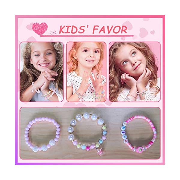 PinkSheep Beads Bracelet Unicorn Bracelet for Kids Girls Charm Bracelet Friendship Bracelet 10 PC Party Favor