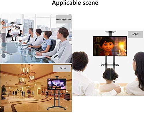 Soporte móvil para TV 32-70 pulg con ruedas y estante miniatura 6