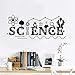 Wall Decal Science Art Chemisty Wall Sticker for School Laboratory Home Decal for Teachers Children Room Decor DW2960 (Black, 17X40inch)