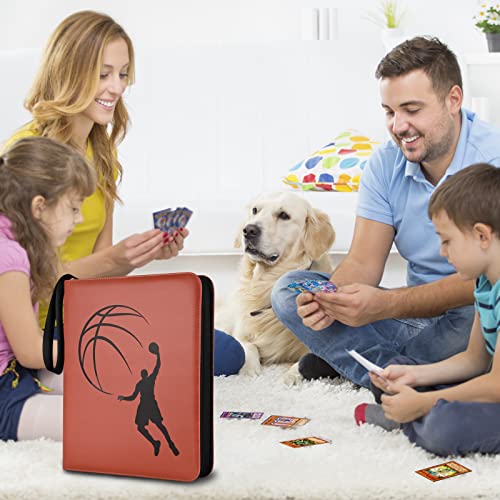 400 Pockets Basketball Card Binder With Sleeves, Laoppoc Trading Card Binder Sleeves Waterproof Sports Card Binder For Basketball Cards, Mtg, Football Sports Card, 50 Removable Card Binder(4 Pocket) #TOP6