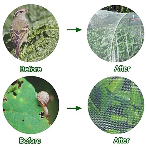 Image of Garden Netting for Veg Patch Fine Mesh, 3x6m Insect Protection Net, Garden Vegetable Plant Protect Netting, Anti Bird Butterfly Netting, Tunnel Fine Mesh for Flowers Crops Fruits Greenhouse