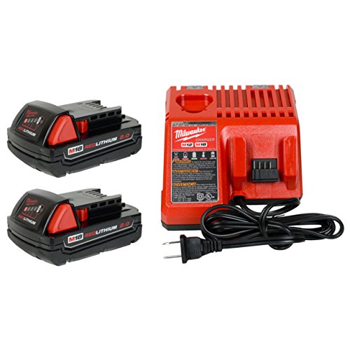 Milwaukee 48-59-1812 12V/18V Battery Charger and (2) 48-11-1820 18V 2.0Ah Batteries Combo Kit by Milwaukee - Used condition - US$106.39