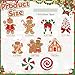 9Pcs Gingerbread Christmas Decorations Plastic Gingerbread Man House Tree Picks and Candy Cane Lollipop Tree Toppers for Holiday House Decor