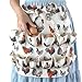 Nhgkju Eiersch&uuml;rze, 12 Taschen, strapazierf&auml;hige Segeltuch-Sch&uuml;rze, Eiersammelsch&uuml;rze f&uuml;r H&uuml;hner, Ente, Gans, Eier,Sch&uuml;rze f&uuml;r H&uuml;hnerstall, Garten und K&uuml;che