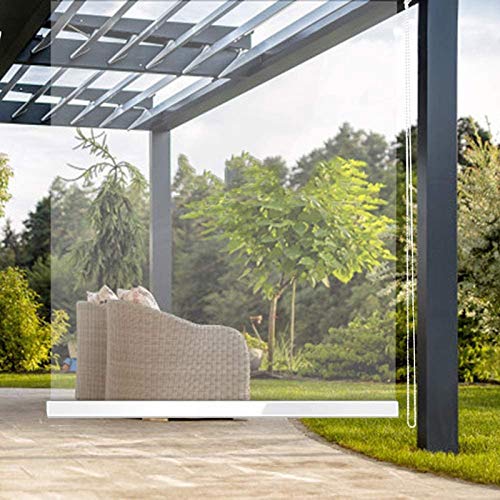 HWL Estor Enrollable Gazebo de Marquesinas para Patio Persiana Enrollable Transparente, Persianas Enrollables Impermeables Transparentes para Baño Público, Oficina (Size : 70×90cm)