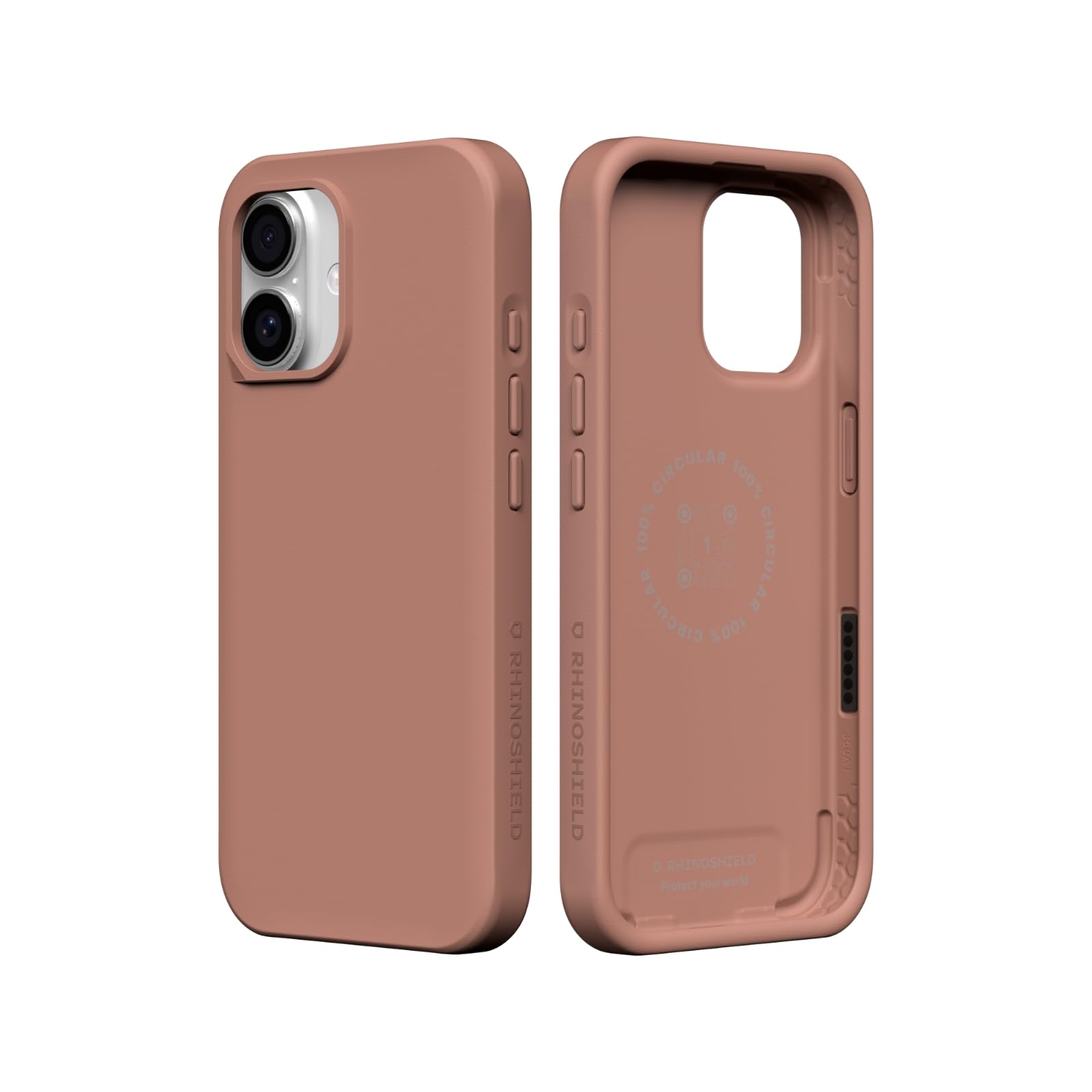 Coque iPhone 17 RhinoShield fine antichoc rose argile SolidX