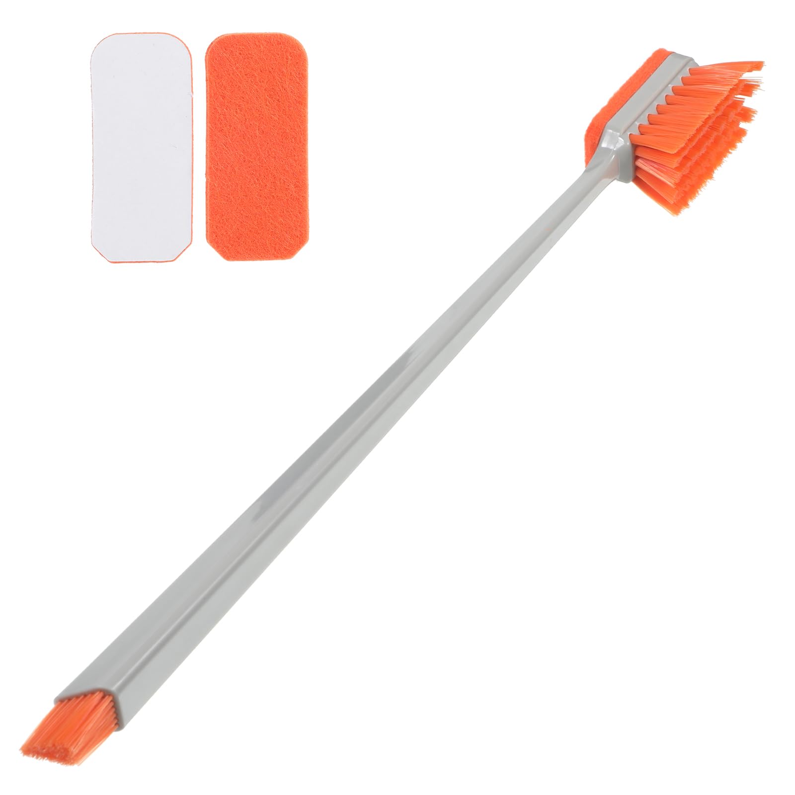 Eldraqth Small Fish Tank Cleaner Brush, 11.8 Inch Glass Aguarium Cleaning Tool with 2 Cleaning Replacement Pads Algae Scraper Fish Tank Cleaner Scraper for Cleaning Glass and Acrylic Aquariums