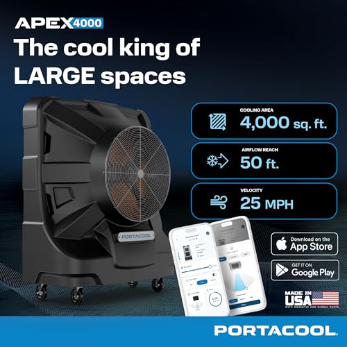 Image of Portacool APEX 4000 Wi-Fi Enabled Portable Evaporative Cooler - 4000 sqft