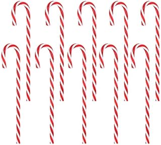 Amosfun 24 Pcs Santa Claus Crutches Classical Festive Christmas Props Walking Sticks Xmas Canes for Christmas Holidays Festivals