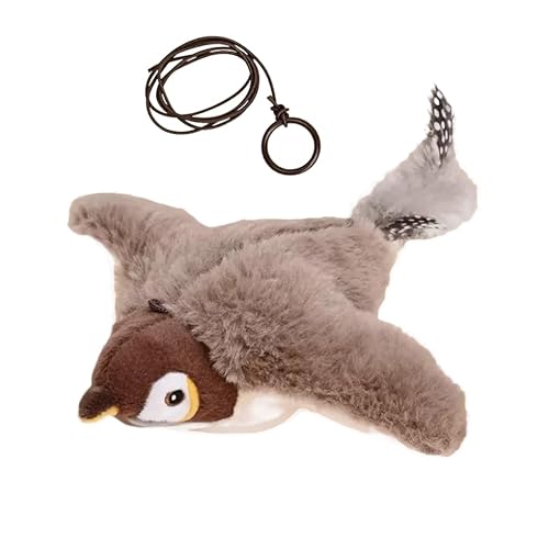 ピョンピョンバード 猫用羽ばたく鳥おもちゃ|タッチ感知式/USB充電 洗える設計 犬も遊べる インタラクティブ玩具 ストレス解消 耐久仕様(室内用) (A)