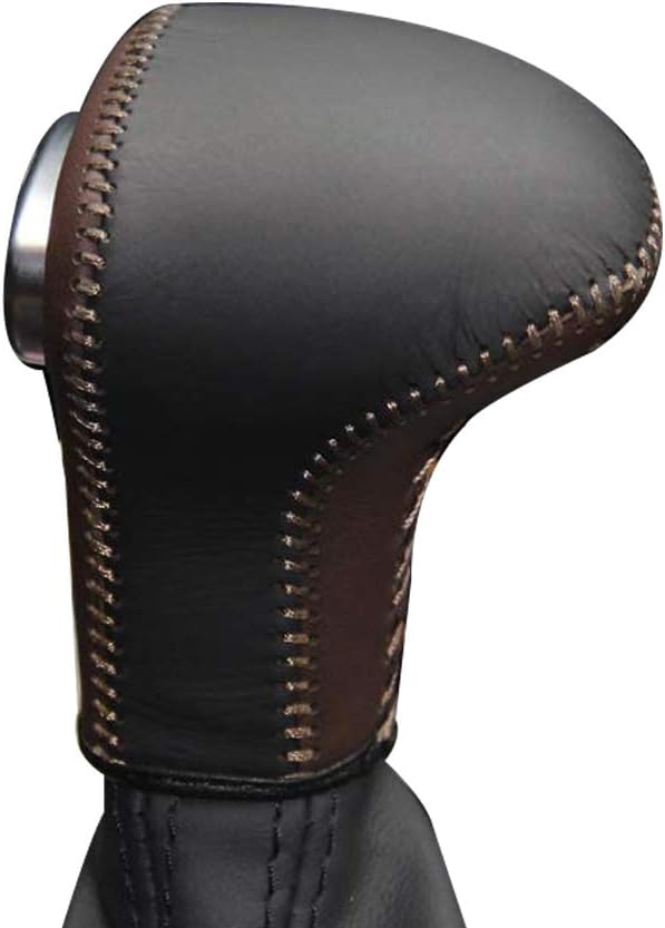Loncky Leather Gear Shift Knob Cover for Audi A4 A5 A6 A7 Q5 Q7 S6 S7 Allroad Automatic Accessories