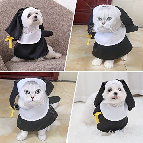 Disfraz de monja para perro talla única miniatura 5