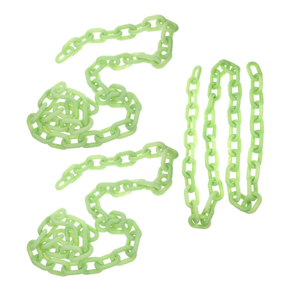 Catena di Plastica Luminosa per Halloween Catena Finta Che Si Illumina al Buio Oggetto di Scena per Cosplay e Feste