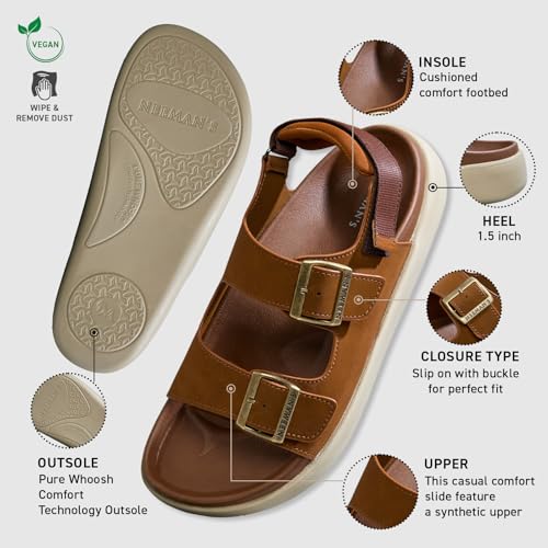 Image of Neeman's PureWhoosh Duo Glides Sandals for Men | Lightweight, Comfortable & Flexible | Everyday Stylish Sandals for All-Day Comfort
