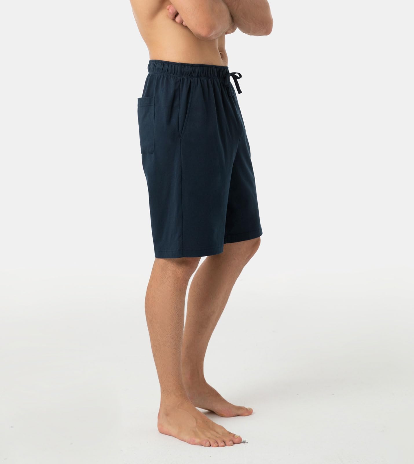 LAPASA Lot de 2 Shorts de Pyjama Homme en Polycoton Court Short de Détente & d'Intérieur Maison Pyjacourt Uni avec Poches M93