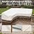 okcool Outdoor Sectional Cover,V Shaped Patio Furniture Covers for 5-Seater Outdoor Sectional Furniture Couch 85"(85''L) x 33.5''D x 31''H, Beige & Brown