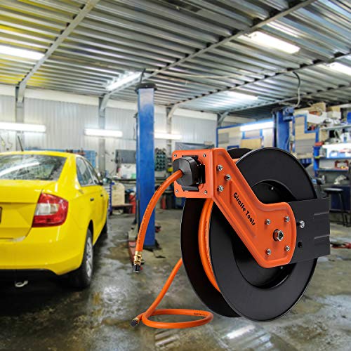 image for Giraffe Tools Retractable Air Compressor Hose Reel Swivel with 3/8 in.