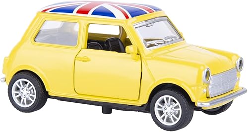 Miniatura 3 de Modelo de automóvil de aleación fundida a presión, vehículo de juguete retroceso 136 con puertas de apertura, juguetes clásicos vintage para niños y