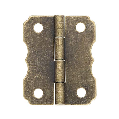 Pgmj 40 Pieces Antique Decorative Hinges Bronze Design Box Hinges Jewelry Box Hardware For Vintage Wooden Cases,Cabinets, Toolbox,Jewelry Boxes, Gift Boxes, Wine Boxes #TOP3