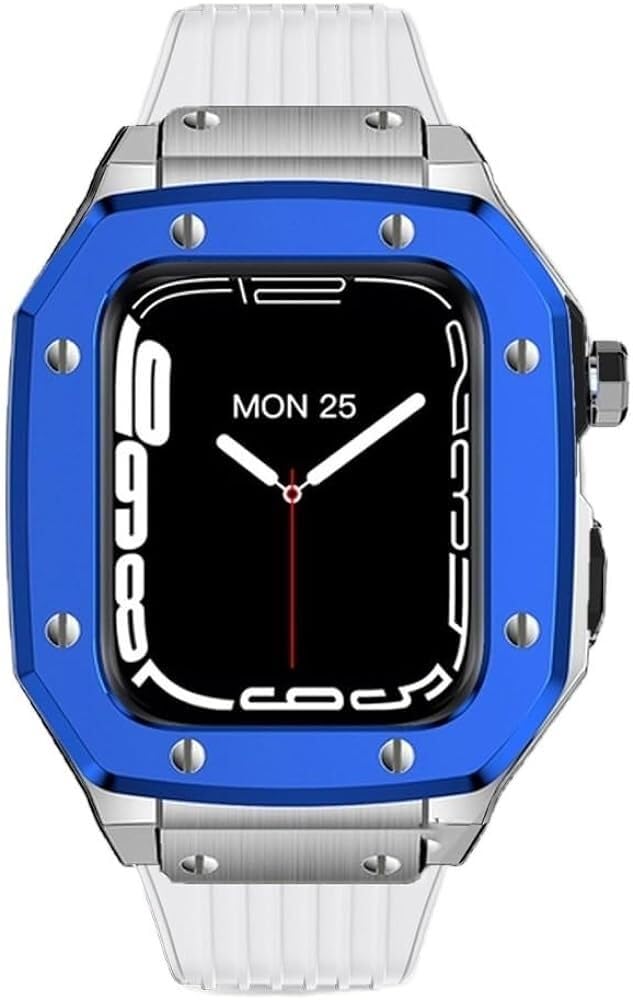 Kit de modification en acier inoxydable luxe pour Apple Watch 45mm - 8