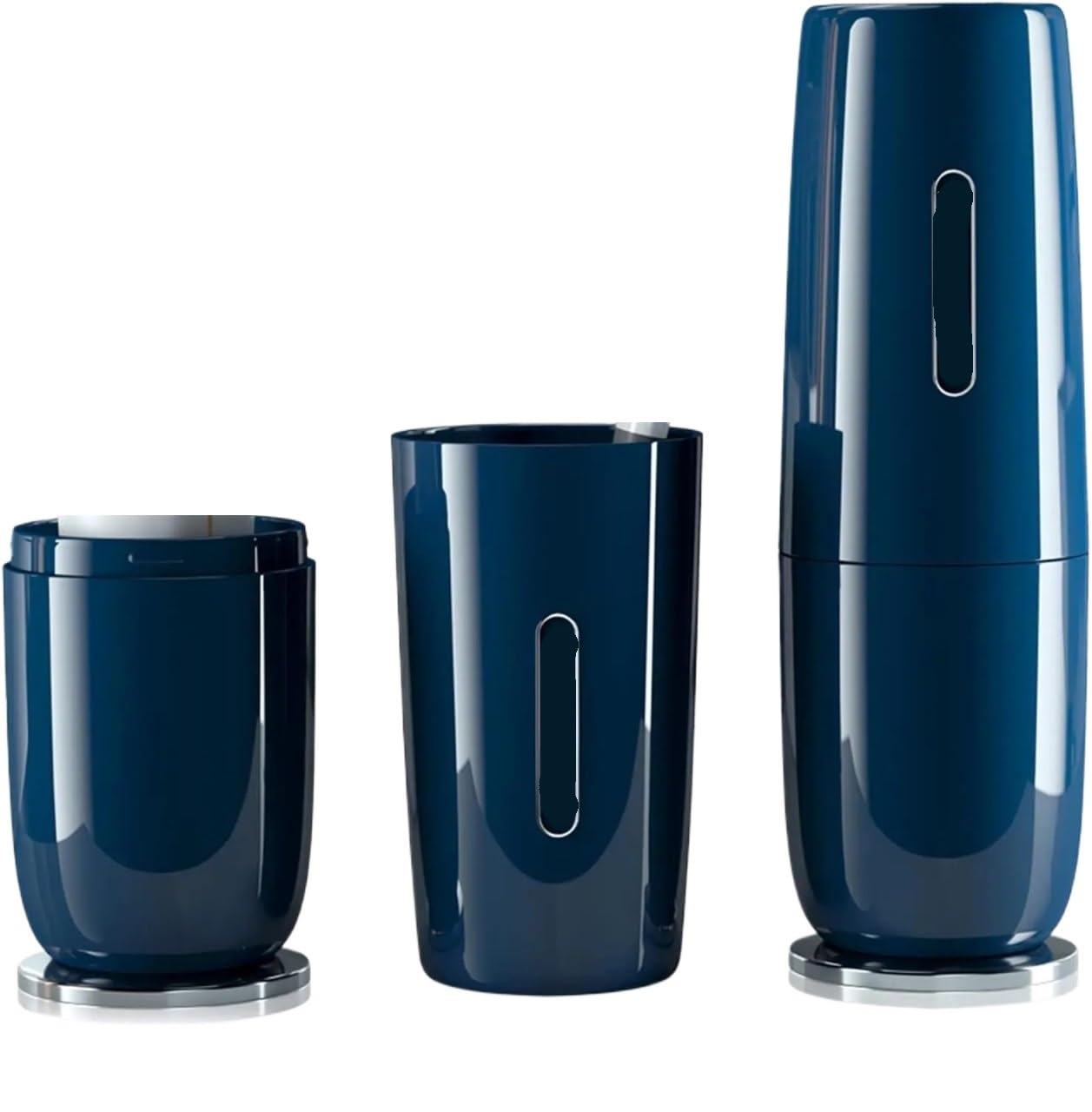 Estuche para Cepillos Estuche de Viaje Azul for Cepillo Dientes, contenedor Organizador Cubierta Soporte for Pasta con Taza Enjuague bucal