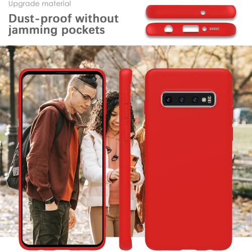 Coque Samsung S10 silicone rouge YATWIN protection antichoc