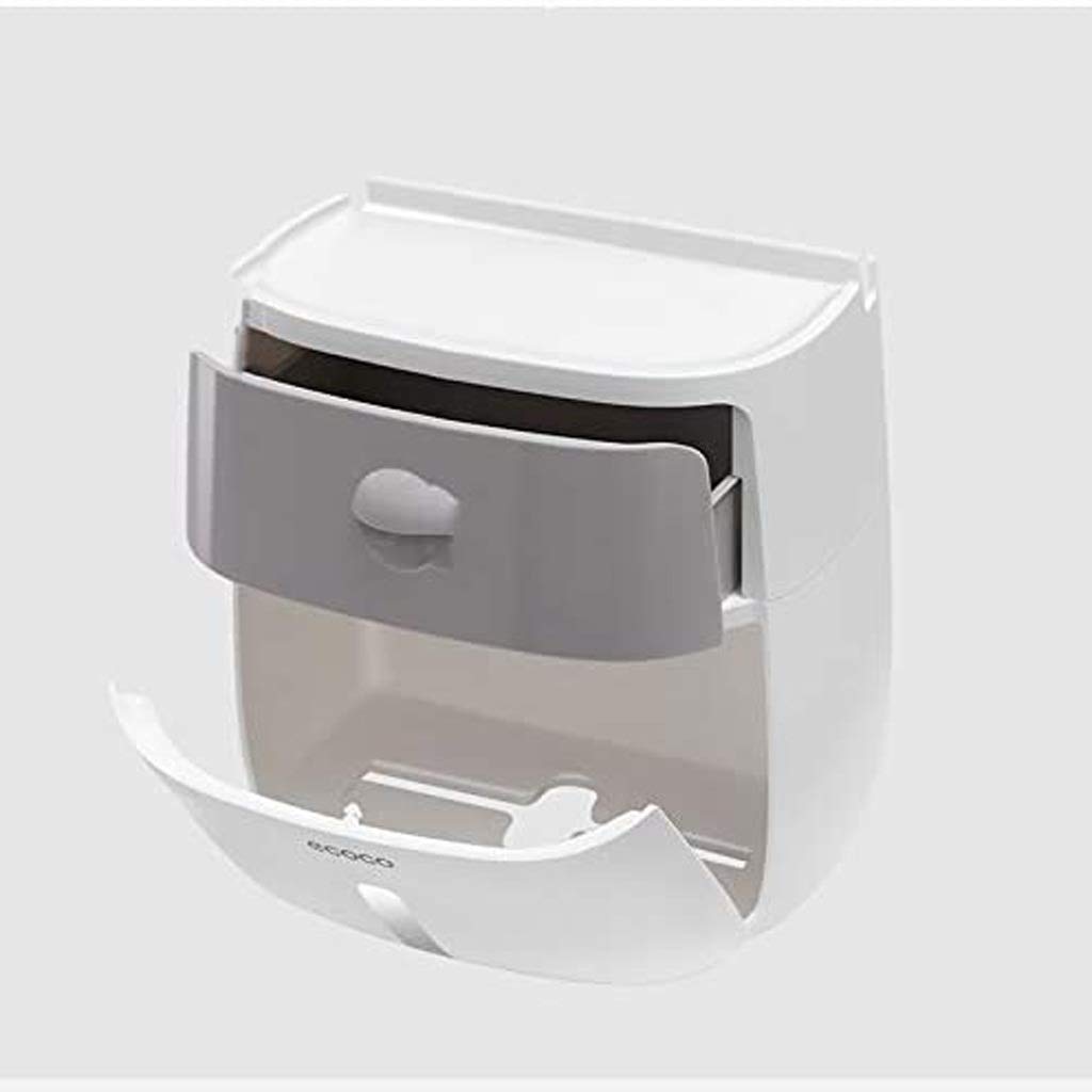 NEECS Porta Carta igienica, Porta fazzoletti autoadesivi da Parete in plastica per Bagno