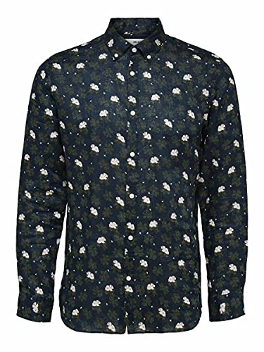 Preisvergleich Produktbild SELECTED HOMME Male Hemd Button-down formell Leinen SBlack
