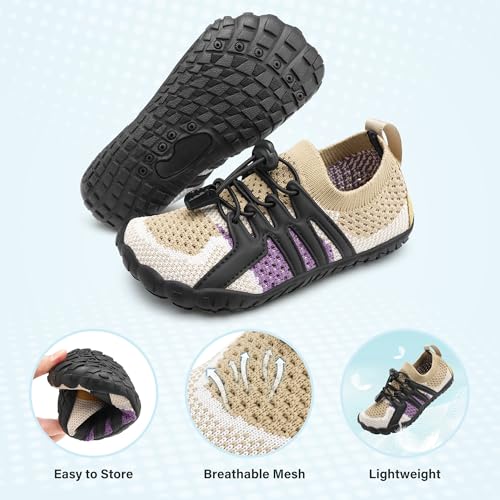 Image of Stelle Water Shoes for Kids Adjustable Laces | Quick Dry Barefoot Non-Slip Shoes with a Roomy Toe Box for Boys and Girls,Beach,Hiking,Toddler to Big Kid