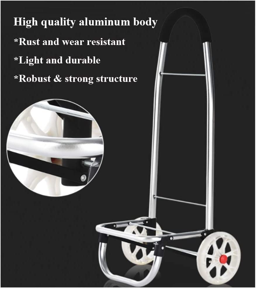 Einkaufstrolley Faltbarer Einkaufswagen 30 Kg Ladegewicht, Wasserdichter Faltbarer Lebensmittel-Push-Pull-Leichtwagen… – Bild 6