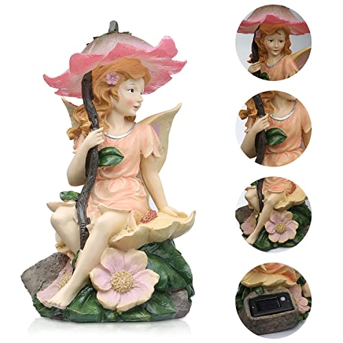 Aoliy Angel Garden Fairy Statue, Solar Waterproof 7 Color Change Light Garden Decor For Outdoor And Indoor Art Figurines Decorations For Patio Lawn Yard Porch. #TOP2