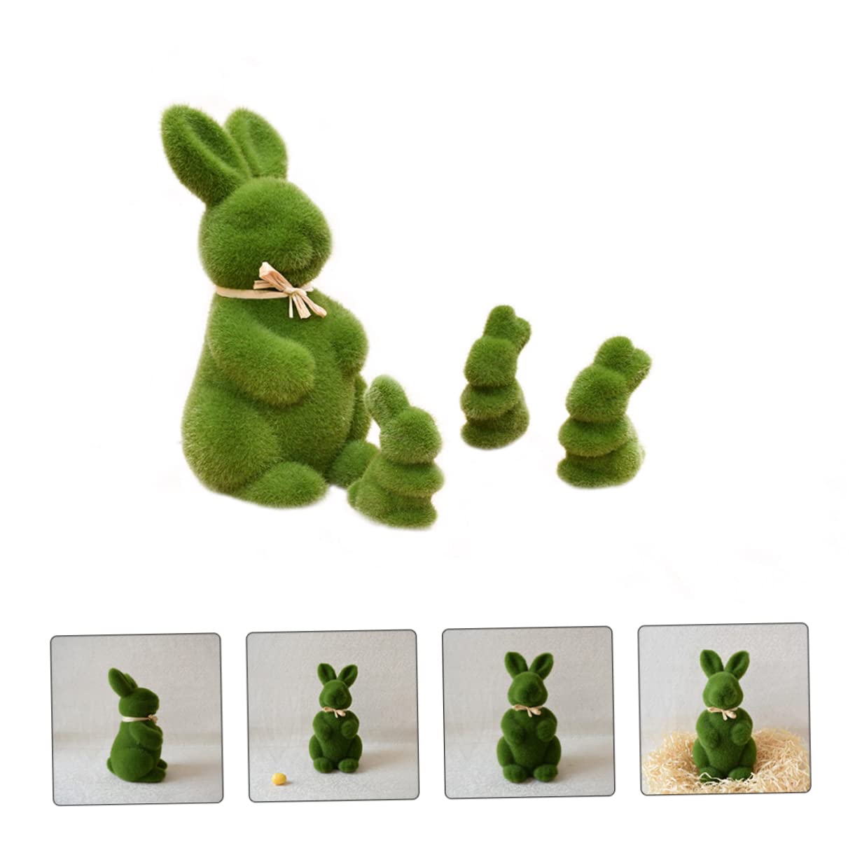 IMIKEYA 8 Pcs Lapin De Pâques Mousse Lapin Figurines Décor Floqué Mini Debout Figurine Accessoires Flocage Photo Ornement Peluche Faux Animal Enfant Mousse
