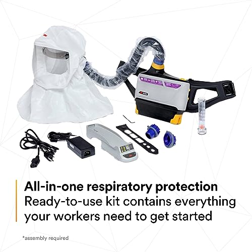 3M Papr, Versaflo Powered Air Purifying Respirator Kit, Tr-800-Eck, Easy Clean, High Efficiency Particulate Filter, Pharmaceutical Handling And Manufacturing, #TOP3