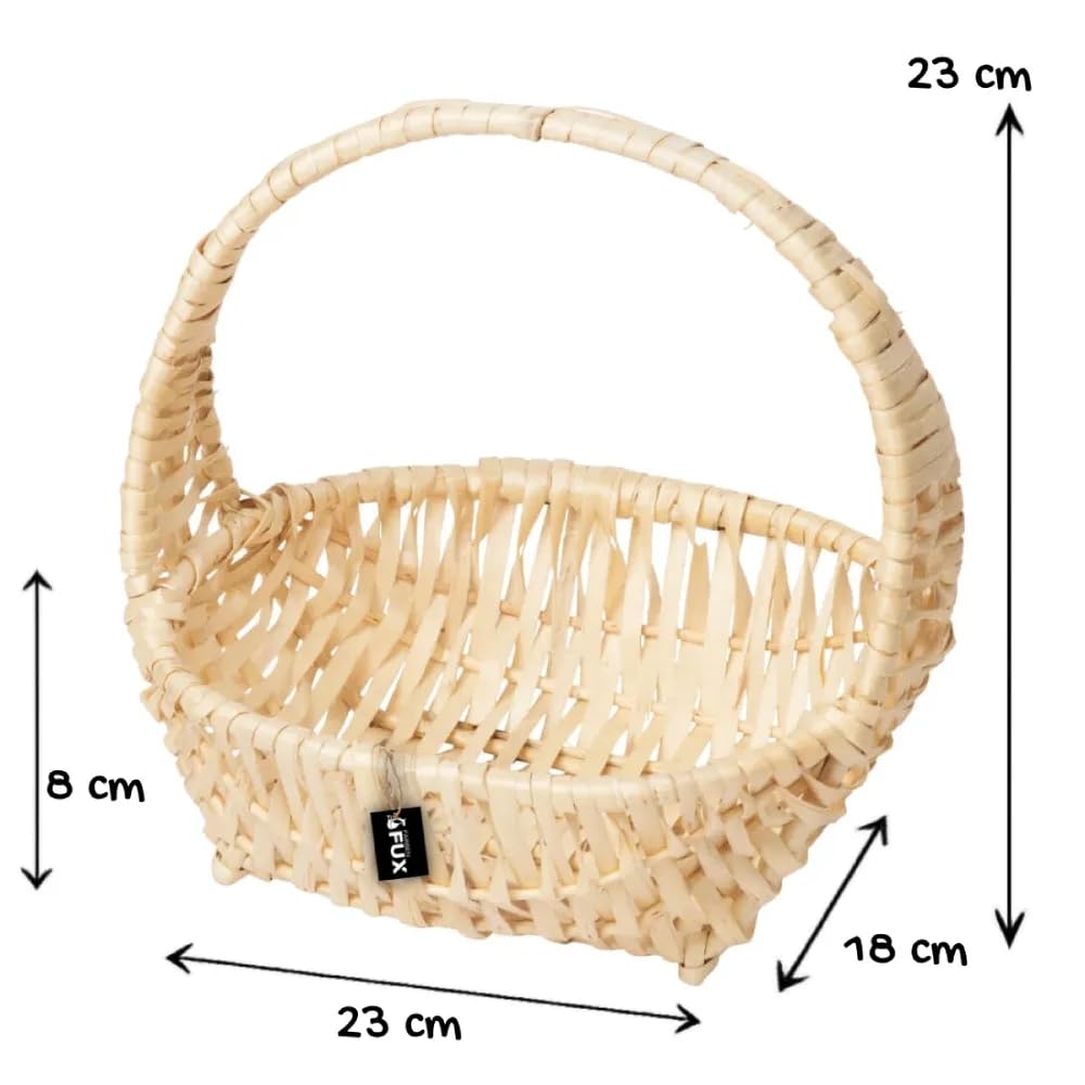 Geschenkkorb Set Weide hell geflochten Henkelkörbe 5er Pack Präsentkörbe