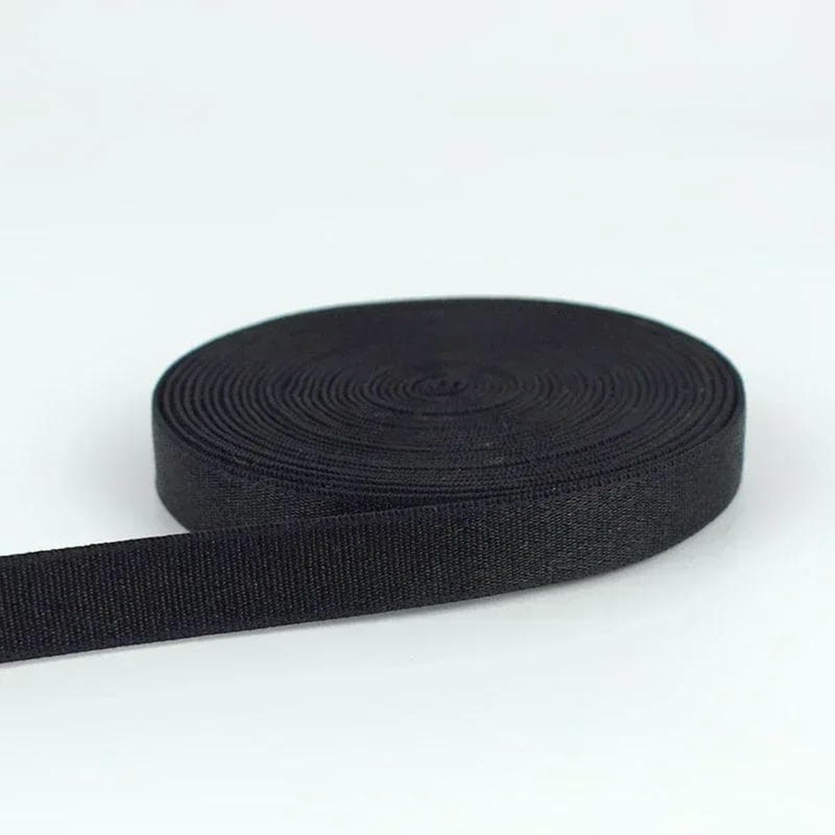 Elastyczna taśma nylonowa, Nylon Elastic Bands 6-30mm 10-50 meters Multicolor Sewing Accessories(Black01 12mm,50Meters)