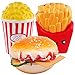 3 Stück Squishy Spielzeug, Squisies Hamburger Popcorn Frites Duft Soft Food Squishy Toys Kawaii Party Geschenke langsame Rising Toys für Kinder Erwachsene Mädchen Jungen