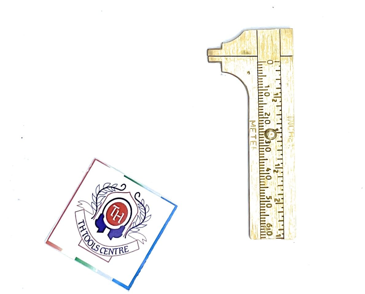 T H TOOLS CENTRE 60mm Brass Vernier Caliper – Precision Measuring Tool for Jewelry and Gemstones with Dual Scale (Metric and Inches) (B0D818MVT1) Amazon Price History, Amazon Price Tracker