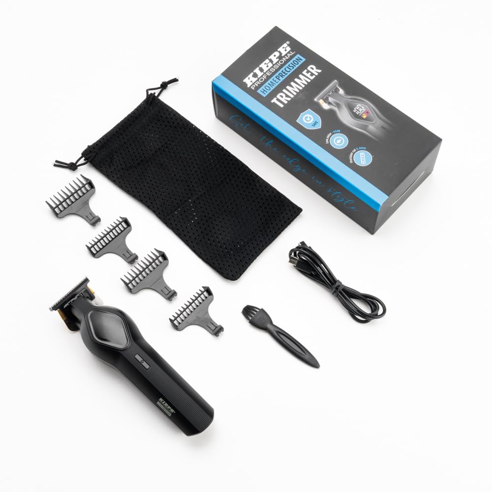 Kiepe 6290 Home Precision Haarschneider – Wasserdichter Konturen- & Detail-Haarschneider mit Hard-Alloy-Klinge, 1200 mAh Lithium-Akku & LED-Display