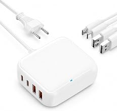 USB C Ladegerät Mehrfach 40W, 8 Port USB-C Schnellladegerät Ladestation für mehrere Geräte,Multiport USB Ladehub für iPhone,Samsung Charging Stations (White)