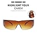 DMMWCX Sunglasses Frameless Sunglasses For Men And Women Punk Cycling Sports Wrap-Around Sun Glasses Uv400-Brown