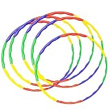  Pack de 5 Hula Hoop Desmontables de 73 cm de diámetro