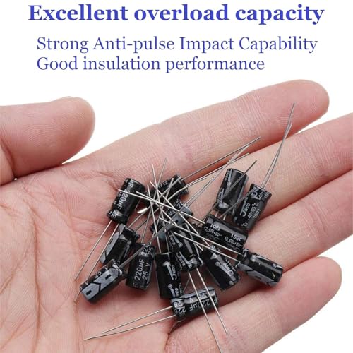 Image of 500Pcs 24Values Electrolytic Capacitor Assortment Kit 10V /16V /25V /50V Range 0.1uF-1000uF, Perfect for Electronics, Power Boards & DIY Projects