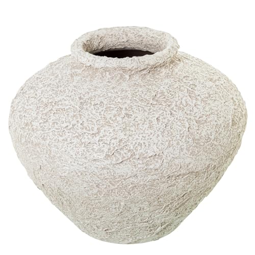 Vase de sol en céramique blanc DRW pour meubler un angle vide - 2