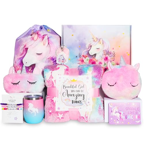 Beauenty Unicorn Toys for Girls Age 4-10, Gift Box Set for G...