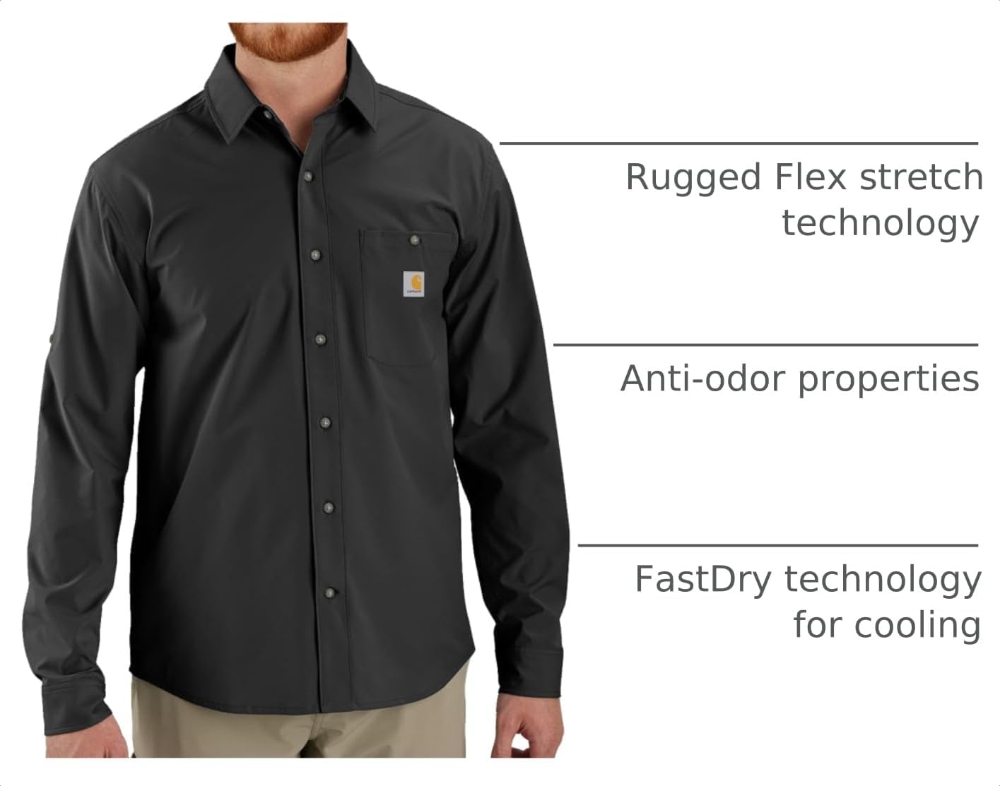 Carhartt Men's Force Sun Defender Relaxed Fit Lightweight Long-Sleeve Shirt