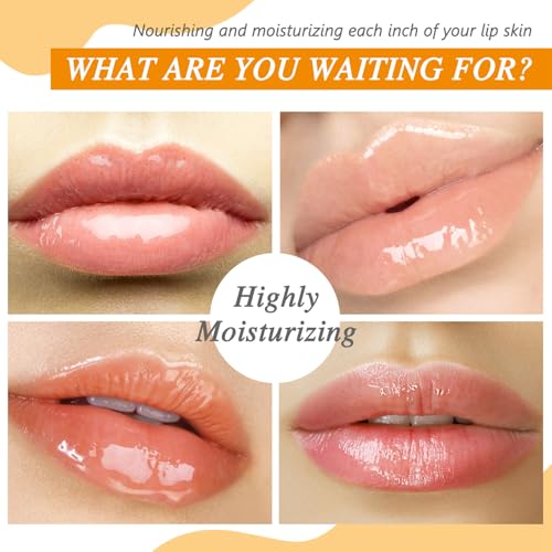 ARCHIDATE Lippenmaske - Lippenmaske Pads - Collagen Feuchtigkeit Lippenpflege Mask - Anti Falten Reduzieren Feine Linien Lippenpeeling Lippen Maske - Lip Masken Beauty (ORANGE)