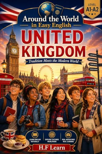 Around the World in Easy English: United Kingdom – Tradition Meets the Modern World: An Exciting English Learning Adventure for Teenagers and Beginners | Book 6